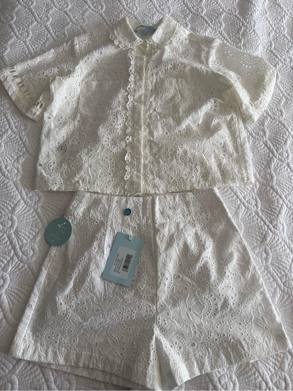 NWT Hill House White Broderie set xs - Picture 1 of 6